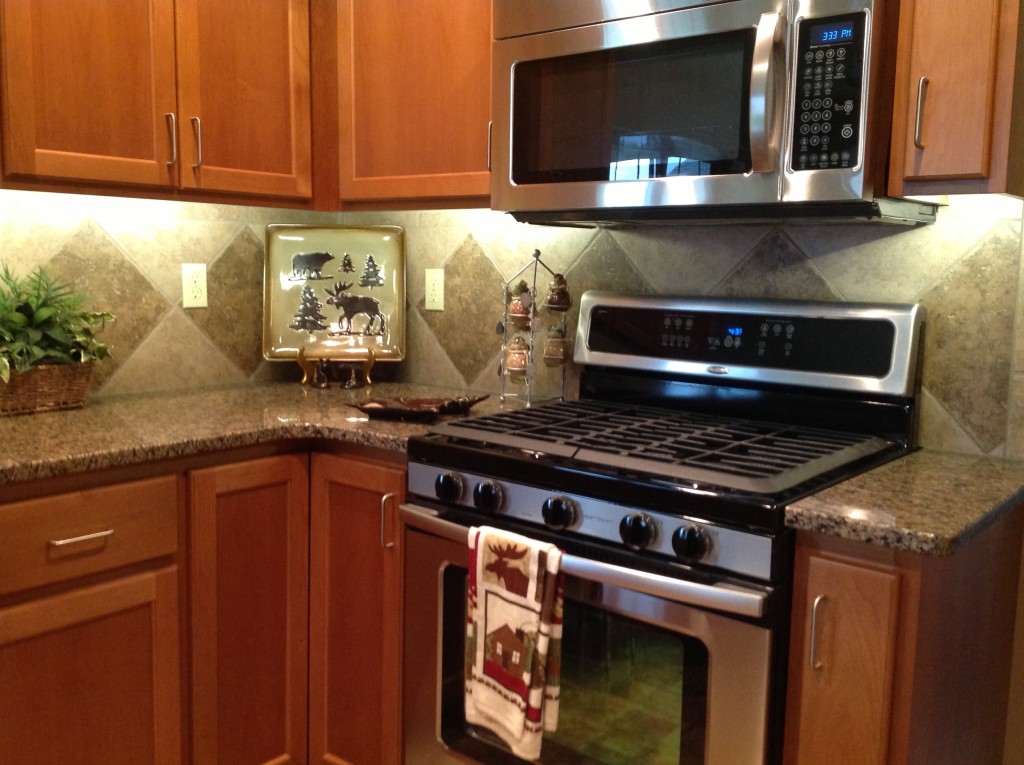 kitchen, lights, lighting, our work, microwave, under mount